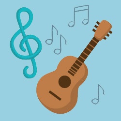 Dibujo para colorear M&uacute;sica