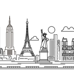 Dibujo para colorear Lugares
