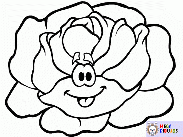 Dibujo para colorear Ensalada sonriente
