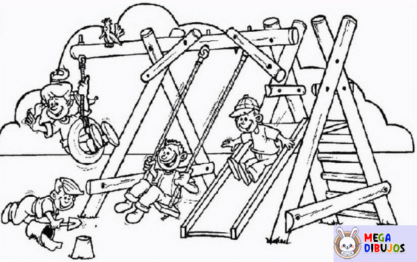 Dibujo para colorear Patio de recreo