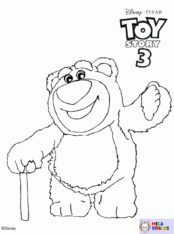 Dibujo para colorear Lotso, el oso travieso