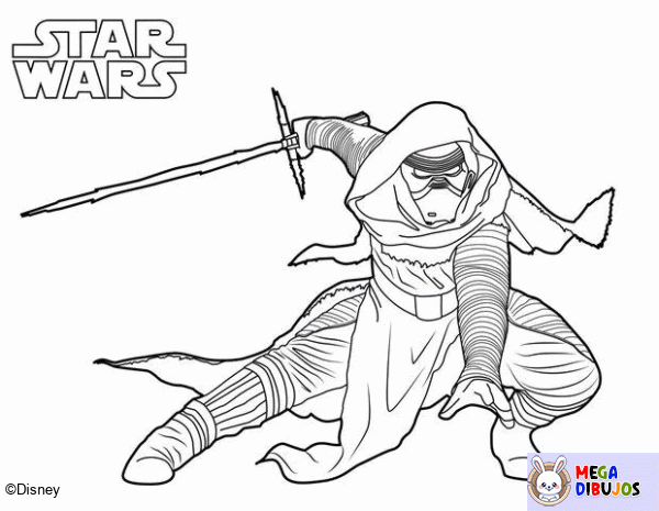 Dibujo para colorear Kylo ren