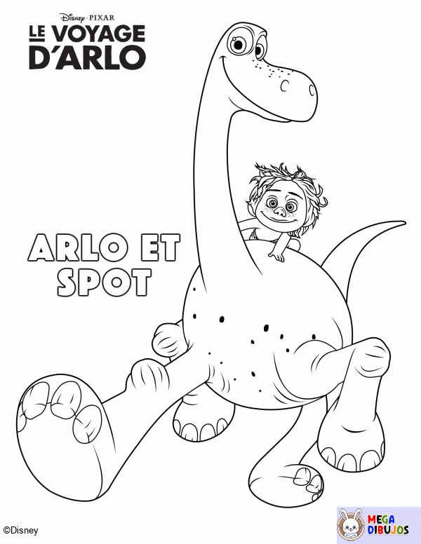 Dibujo para colorear Arlo y Spot