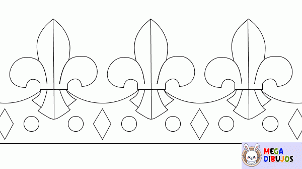Dibujo para colorear Corona de reyes