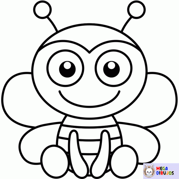 Dibujo para colorear Linda abejita