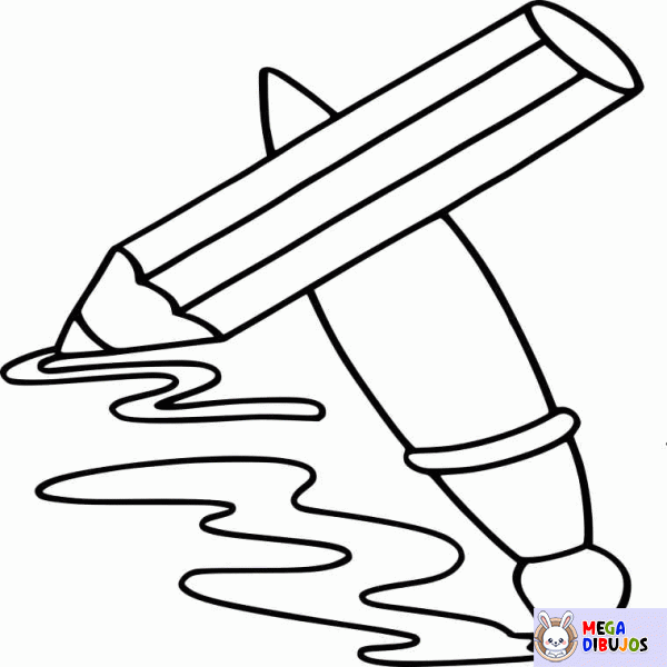Dibujo para colorear Lápiz y pincel
