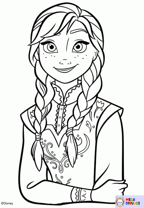 Dibujo para colorear Princesa Ana de Arendelle