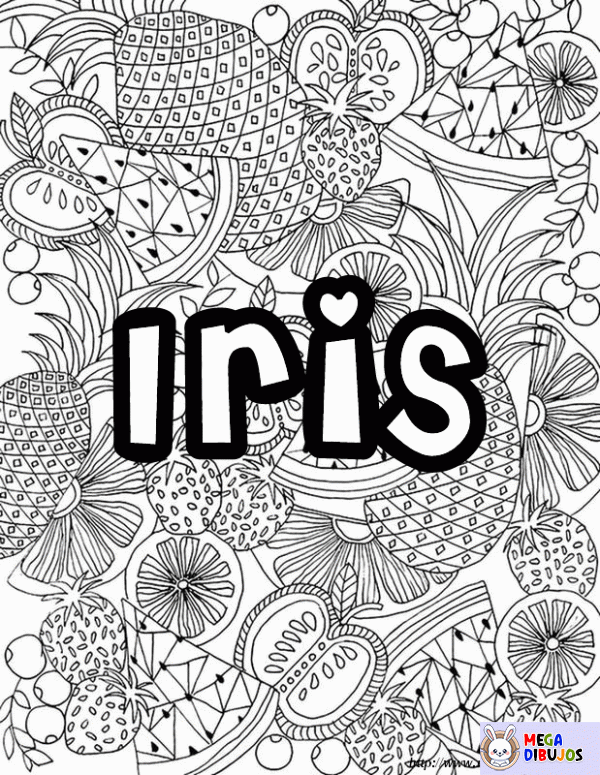 Dibujo para colorear Dibujo para colorear Nombre Fruta - Iris