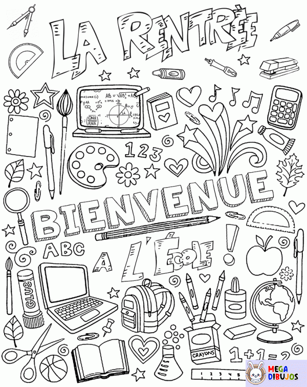 Dibujo para colorear Es el regreso a la escuela