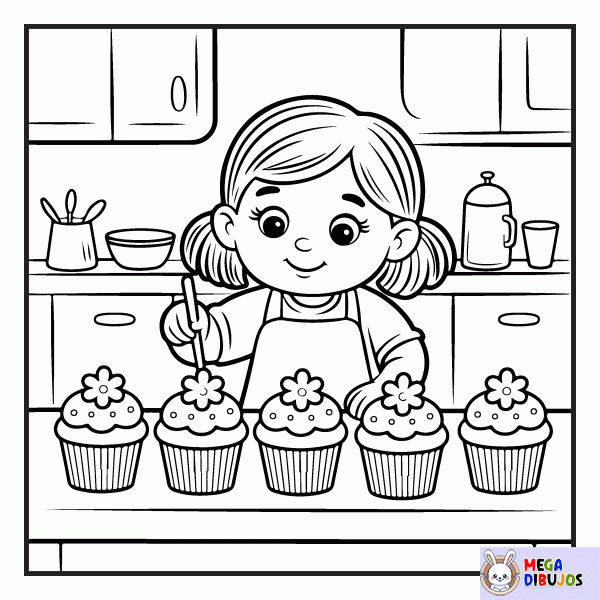 Dibujo para colorear Femenino - Primavera 1