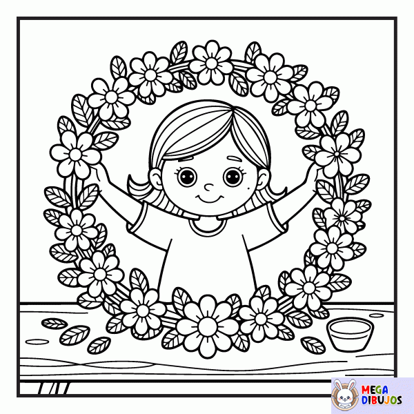 Dibujo para colorear Femenino - Primavera 2