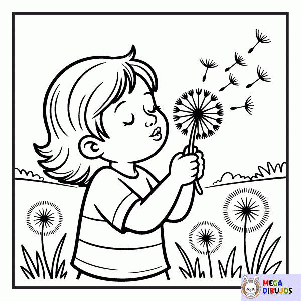 Dibujo para colorear Femenino - Primavera 5