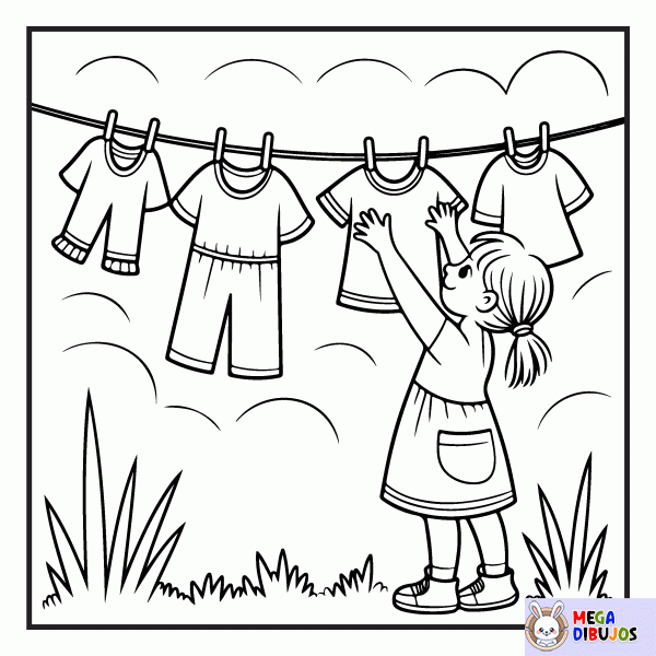 Dibujo para colorear Femenino - Primavera 6