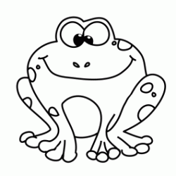 Dibujo para colorear Rana bizca