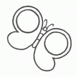 Dibujo para colorear Pequeña mariposa