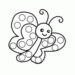 Dibujo para colorear Peque&ntilde;a mariposa gominola