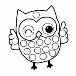 Dibujo para colorear B&uacute;ho panza