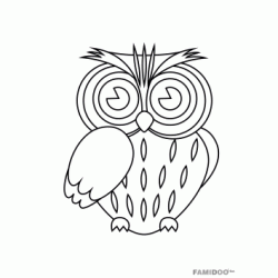 Dibujo para colorear Hola b&uacute;ho