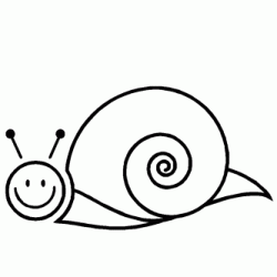 Dibujo para colorear Peque&ntilde;o caracol sonriente