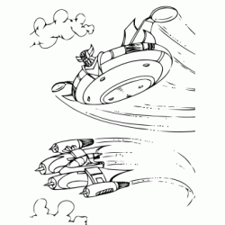 Dibujo para colorear Grendizer peleas en el aire