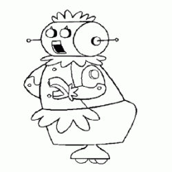 Dibujo para colorear Se&ntilde;ora robot
