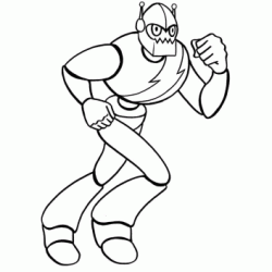 Dibujo para colorear Robot rel&aacute;mpago