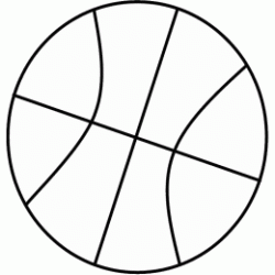 Dibujo para colorear Bal&oacute;n de basket