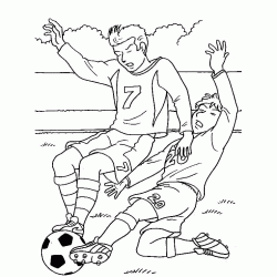 Dibujo para colorear Partido de f&uacute;tbol