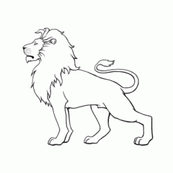 Dibujo para colorear Le&oacute;n majestuoso