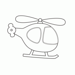 Dibujo para colorear Helic&oacute;ptero