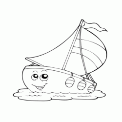 Dibujo para colorear Peque&ntilde;o velero