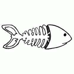 Dibujo para colorear Espinas de pescado