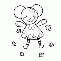 Dibujo para colorear Rat&oacute;n de barriga
