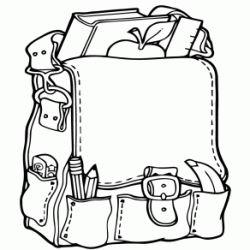 Dibujo para colorear Mochila escolar