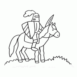 Dibujo para colorear Caballero