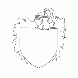 Dibujo para colorear Escudo de caballero