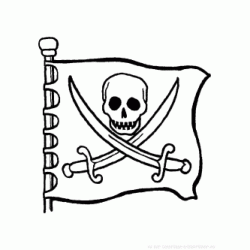 Dibujo para colorear Bandera pirata