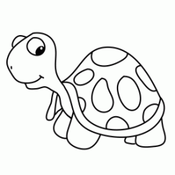 Dibujo para colorear Linda tortuga