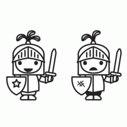 Dibujo para colorear Peque&ntilde;os caballeros