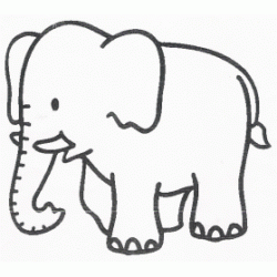 Dibujo para colorear Elefante