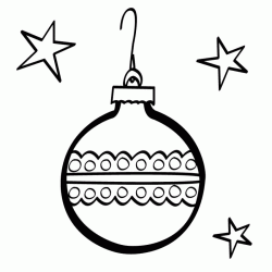 Dibujo para colorear Bola de Navidad