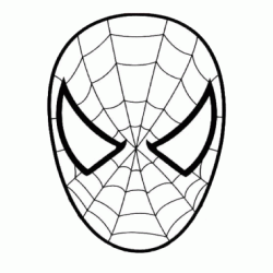 Dibujo para colorear M&aacute;scara de Spiderman