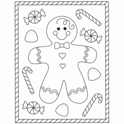 Dibujo para colorear Hombrecito de pan de jengibre