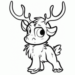 Dibujo para colorear Sven, el reno beb&eacute;