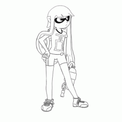 Dibujo para colorear Splatoon - &iexcl;Listo para atacar!