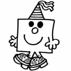 Dibujo para colorear Sr cumplea&ntilde;os