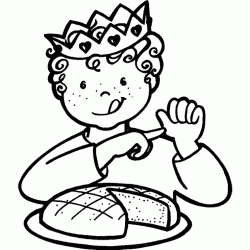 Dibujo para colorear Nos comemos el pastel