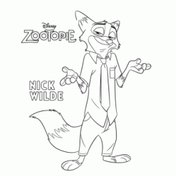 Dibujo para colorear Nick wilde
