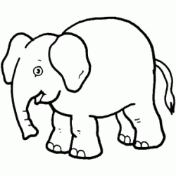 Dibujo para colorear Elefante 1