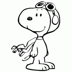 Dibujo para colorear Aviador snoopy